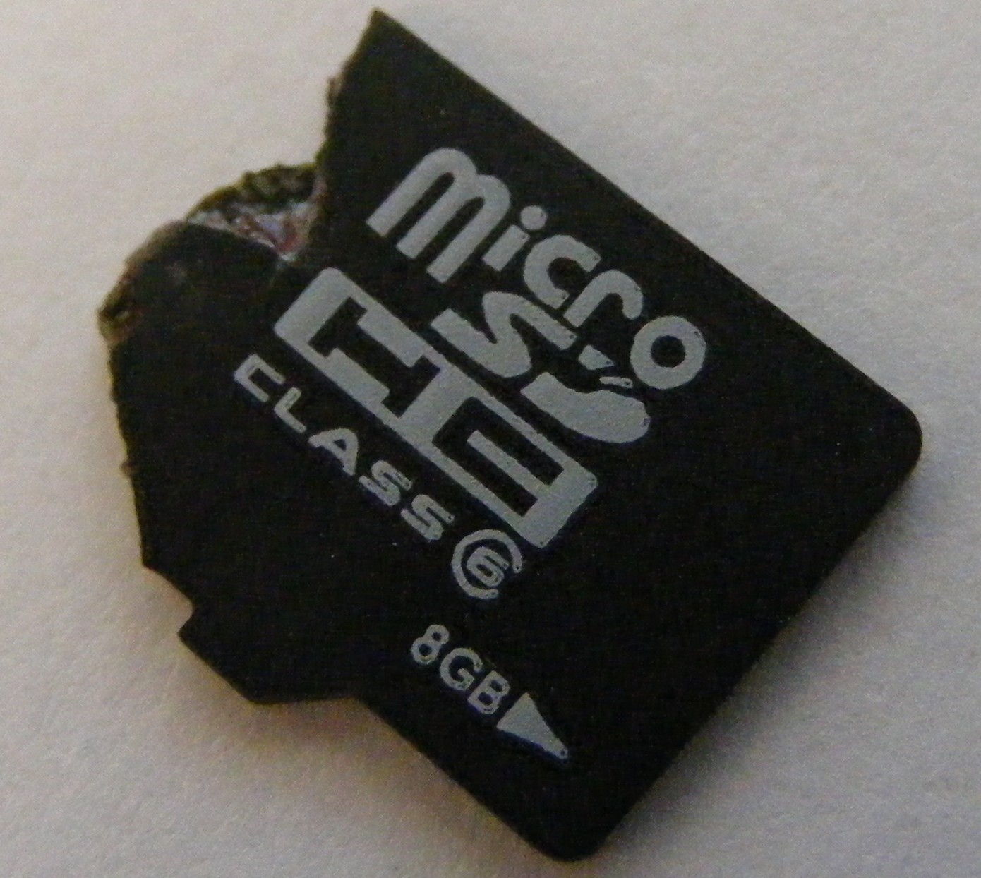 Broken MicroSD card