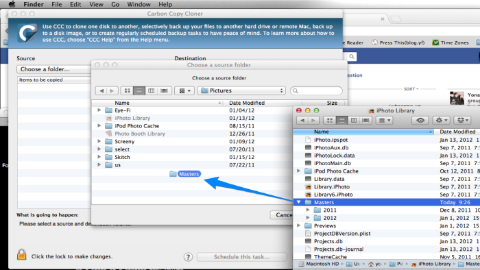 Drag the masters folder into CCC