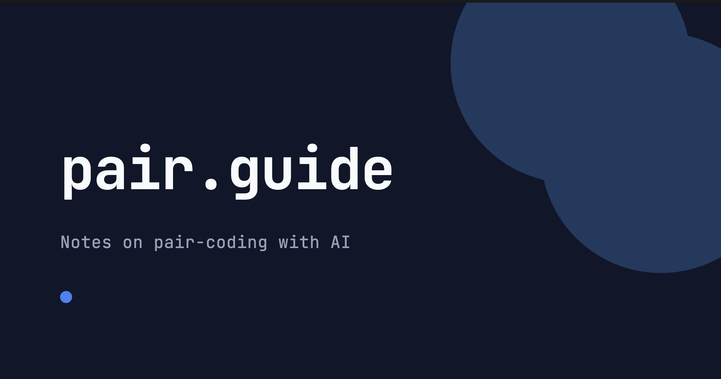 pair.guide - notes on pair-coding with AI